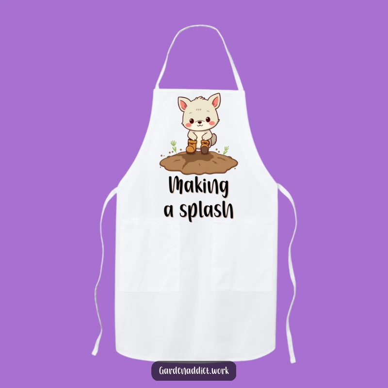 Funny Mud Stomper Apron: Animal in Boots for Messy, Humorous Activities