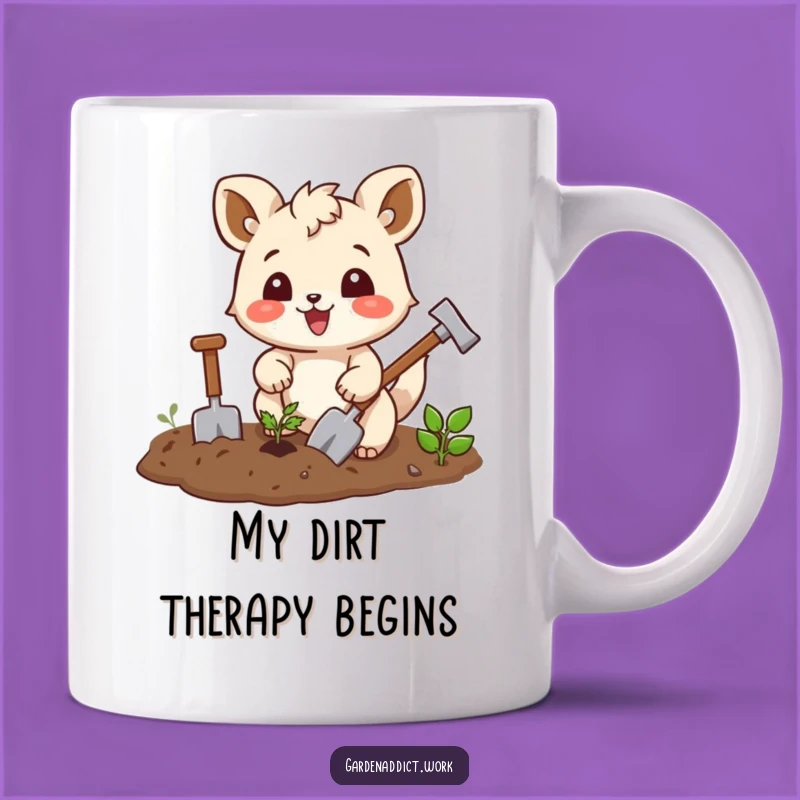 Funny Gardening Squirrel Mug: Joyful Tiller Makes a Perfect Funny Gift