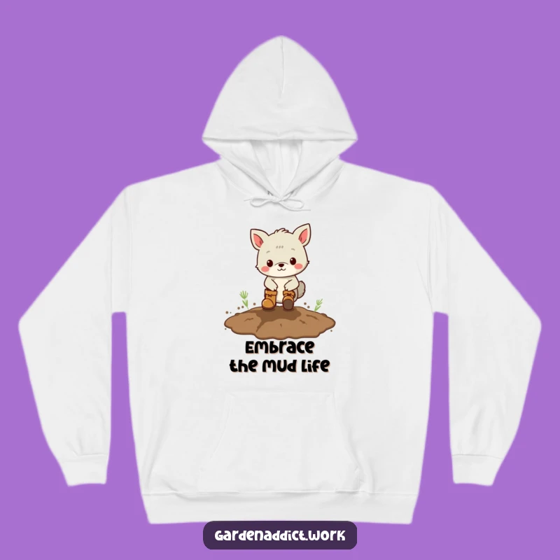 Funny Mud Boots Hoodie: Playful Animal Stomping, Cozy & Humorous Wear