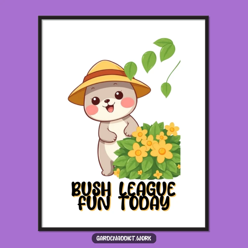 Free Printable Wall Art: Sunny Gardener Animal - Hilarious Downloadable Home Decor