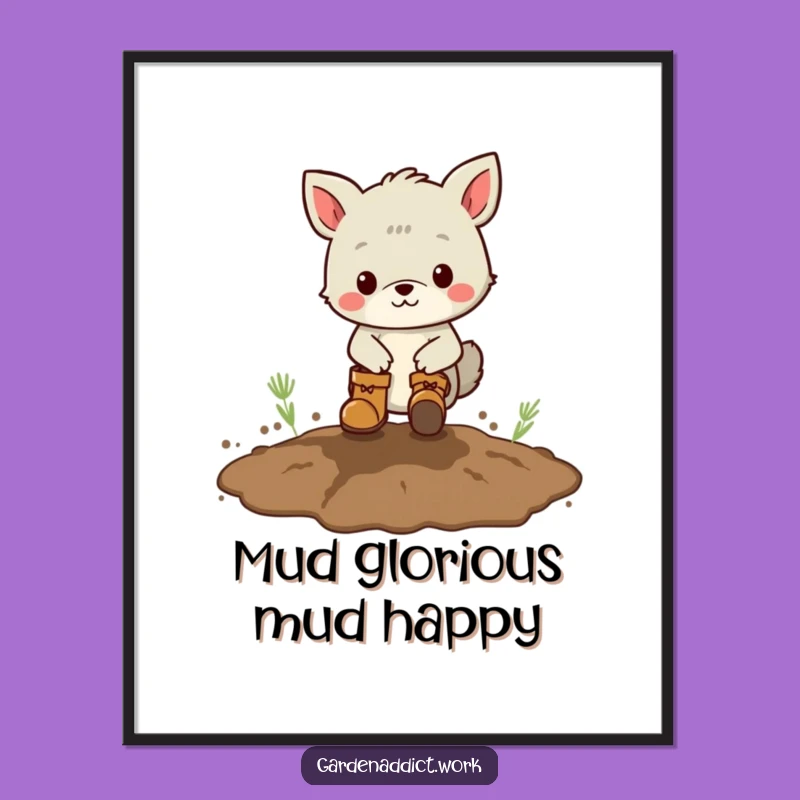 Free Printable Wall Art: Muddy Boots Animal - Hilarious Downloadable Decor