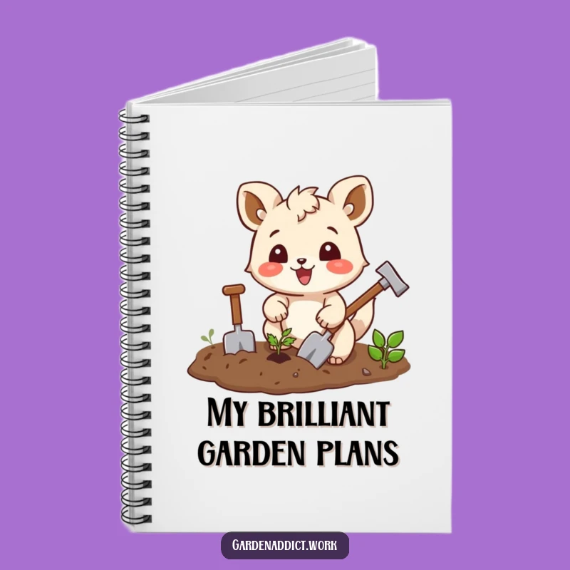 Funny Gardening Notebook: Joyful Squirrel Tilling Soil for Planting Plans