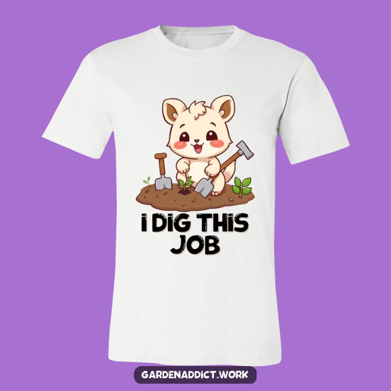 Funny Squirrel T-Shirt: Enthusiastic Gardener Tilling Soil, A Hilarious Gift