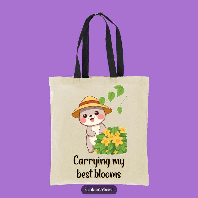 Funny Sun Hat Tote Bag: Happy Gardener, Stylish & Humorous Carryall